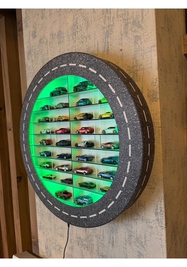 Işıklı Araba Rafı Mobilya Çok Renkli