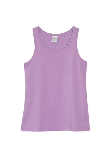 Lovetti Lila Kız Çocuk Arka Büzgülü Yüzücü Atlet Lila