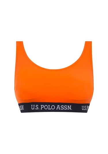 U.S. Polo Assn. Kadın Turuncu U Yaka Bralet Bikini Üst 21503