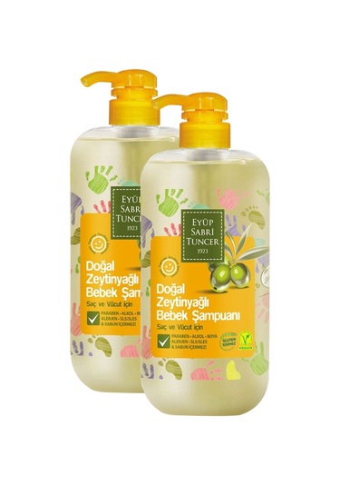 Eyüp Sabri Tuncer Doğal Zeytinyağlı Bebek Şampuanı 2 x 600 ML
