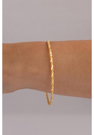 Çiğdem Gürel Kuyumculuk 14 Ayar 6 Gram İkili Burma Altın Bilezik