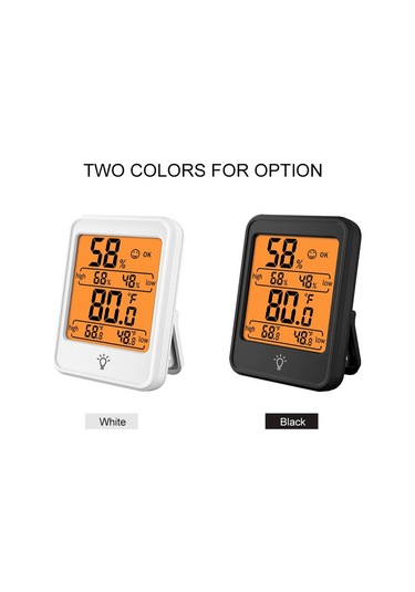 Jms Büyük Lcd'li Dijital Higrometre Termometre İç Mekan Sıcaklık Ve Nem Ölçer Monitör Ölçer  Beyaz