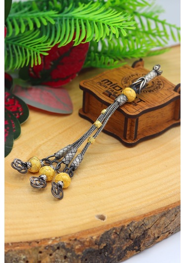 Yaldızlı Oksitli 1000 Ayar Kazaziye Gümüş Püskül 201022713