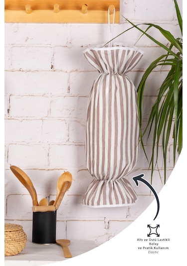 2'li Mutfak Seti Çok Amaçlı Organizer Düzenleyici Poşetlik Ve Pilav Demleme Örtüsü Takımı Gri Zincir Siyah