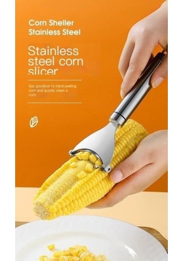 Mısır Soyucu - Pratik Ev Tipi Gümüş Renkli Mısır Ayıklama Aleti Gümüş