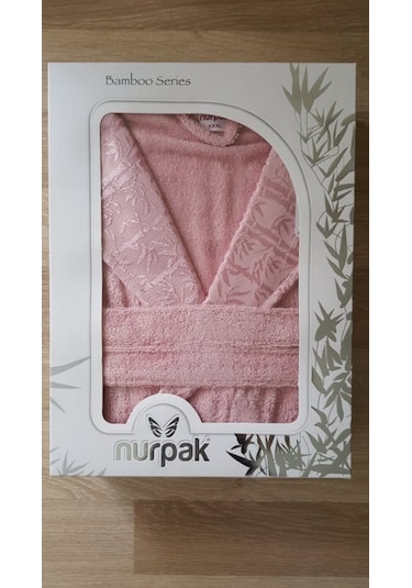 Nurpak Bambu Tek Bornoz Gül Kurusu Gülkurusu