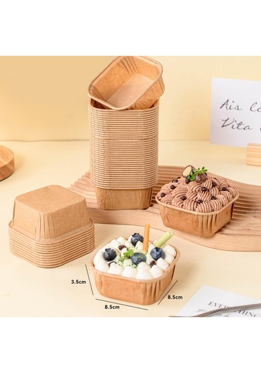 Suntek Yıldönümü Tatil Düğün Kahverengi Için 50x Cupcake