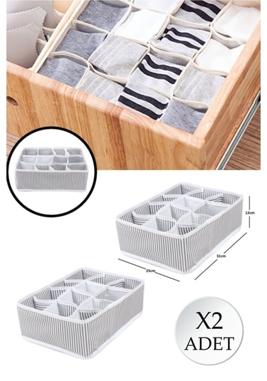 Yabahome 2 Adet 12 Bölmeli Organizer Çekmece Içi Düzenleyici