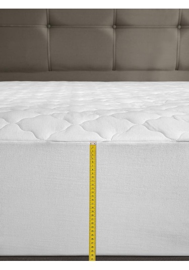 Sıvı Geçirmez Kapitone Alez Fitted 140x200 Beyaz
