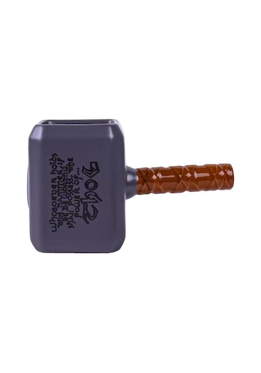 Thor'un Çekici Mjolnir Figürlü Seramik Kupa Çok Renkli