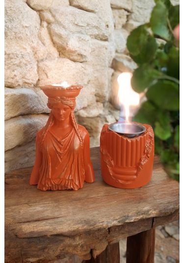 Dekoratif Karyadit Kızı Ve Ateş Çukuru Seti Hediyeli Turuncu