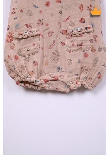 Babydola %100 Pamuk Kız Bebek Tulum Bayramlık 12049 001