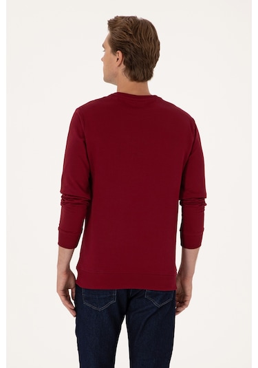 U.S. Polo Assn. Erkek Regular Fit Bisiklet Yaka Bordo İnce Basic Sweatshirt 50313743-VR014 U.S. Polo Assn. Erkek Regular Fit Bisiklet Yaka Bordo İnce Basic Sweatshirt 50313743-VR014