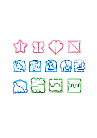 Qingmipy 13 Parça Yemek Grade Plastik Kalıp Seti - Çocuklar İçin Sandviç, Kurabiye, Ekmek Şekillendirici - Güvenli Ve Eğlenceli Pişirme Aracı Diğer