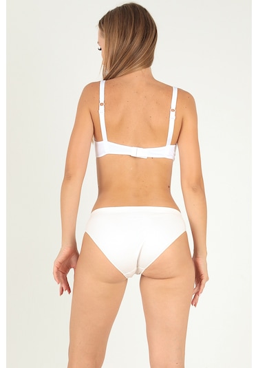 Doremi Seamless Kapsız Straplez Wire Sütyen Beyaz-80 Beyaz