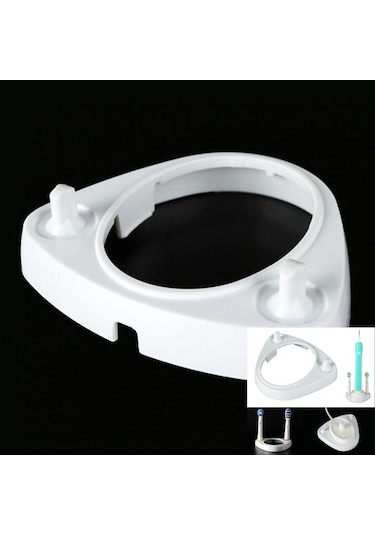 H&b Store Elektrikli Diş Fırçası Özel Şarj Tabanı Diş Fırçası Yuvarlak Kafa Braketi Tutucu Beyaz