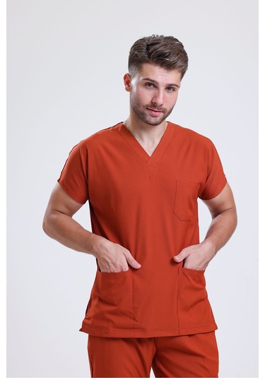 Likralı Üniforma Unisex Kiremit