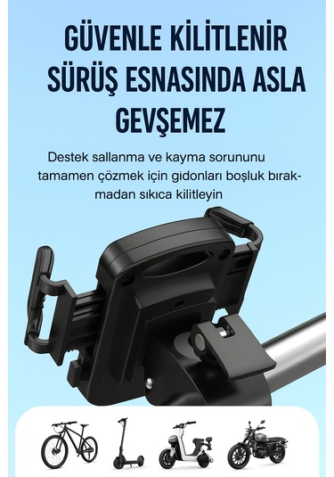 360 Ayarlanabilir Bisiklet Motosiklet Telefon Tutucu Gidon Bağla