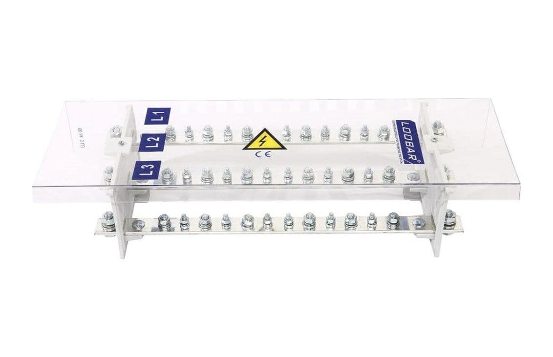 Loobar ,b.3212.2503 Kutup - 14 Delikli -250a 2/12 Skp, Giriş-çıkış Kalaylı Bakır Baralı Dağıtıcı