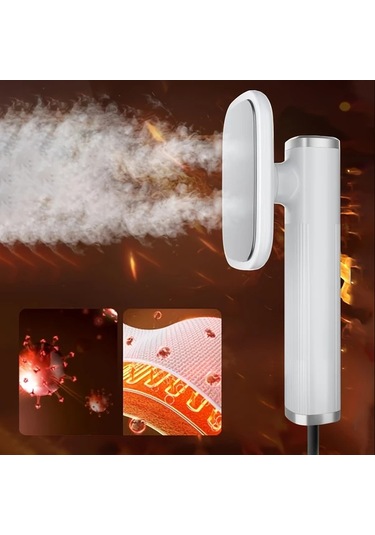 Elmpaly Beyaz Mini Ütü Makinesi Giyim İçin Taşınabilir Katlanır Usb Buharlı Ütü