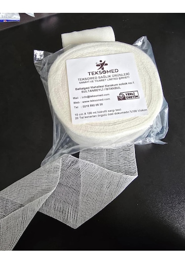Teksomed - 10 Cm X 100 Metre Hidrofil Sargı Bezi 1 Adet