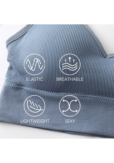 Moveevo Kadınlar İçin Soluk Materyal Ve Desteği Sağlayan Dairesiz Spor Bra - Yoga, Koşu Ve Egzersizler İçin Siyah SiYAH