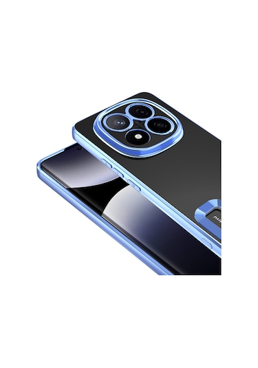 Noktaks - Xiaomi Uyumlu Xiaomi Redmi Note 14 Pro 4g - Kılıf Kamera Korumalı Logo Gösteren Koruyucu Omega Kapak - Sierra Mavi T37166 Sierra Mavi