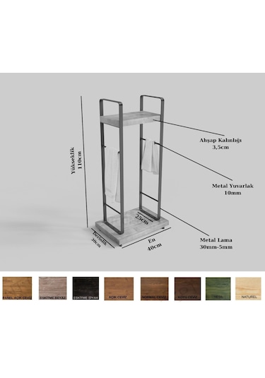 Ntconcept Mina Doğal Ahşap 3 Lü Set Hilton Açık Ceviz