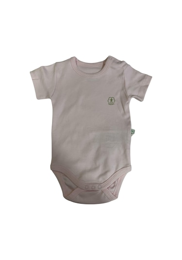 Bibaby Organik Body Kısa Kol Basic Nature Pembe-11733 Pembe
