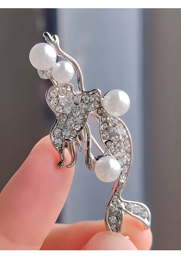 Bijoubijou Takı Broş Denizkızı 245830385 Gri