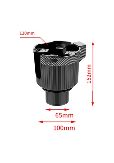Honmex Kamyon Ve Araçlar İçin Siyah Büyük Kap Saklayıcı, 75-112mm Çaplı Termos/kahve Bardakları, Kayma Engellendirme, Abs Malzeme, Evrensel Uyumlu Siyah