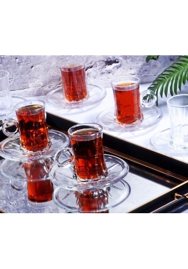 Kosova Cam 6'lı Çay Seti 0105 Şeffaf
