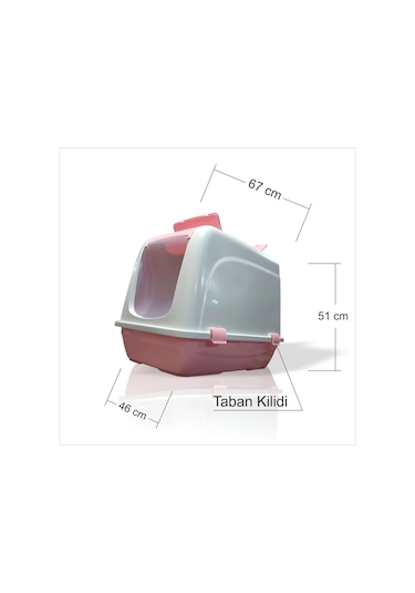 M3 Decorium Kokusuz Kedi Kumu Tuvaleti 67 CM