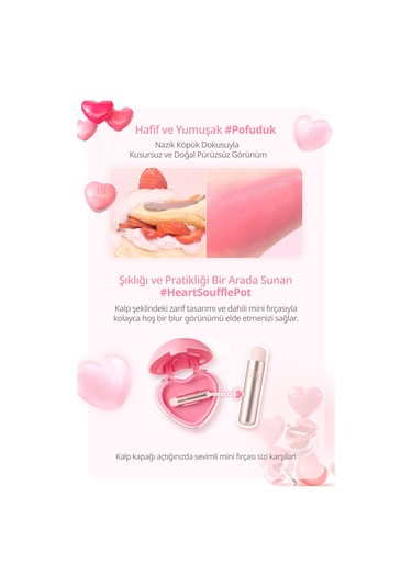 Dasique Kalp Tasarımlı Yoğun Pigmentli Köpük Yapılı Kadife Bitiş Sunan Ruj Souffle Color Pot 05 Pumpkin Puree 05 Pumpkin Puree