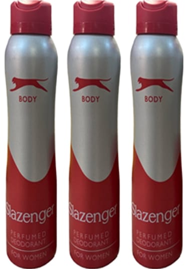 Slazenger Kırmızı Kadın Sprey Deodorant 3 x 150 ML