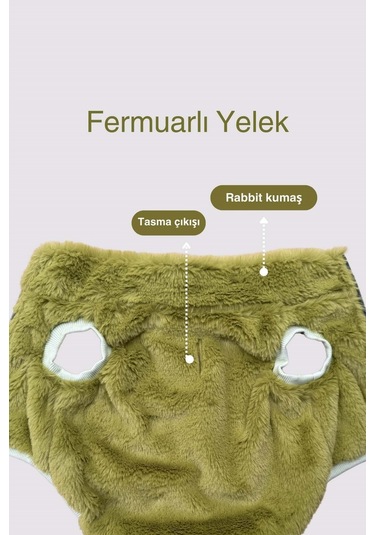 Köpek Kıyafeti - Fermuarlı Rabbit Köpek Ceketi