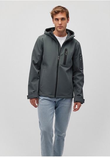 Mavi - Kapüşonlu Yeşil Ceket 0110264-71598 Yeşil