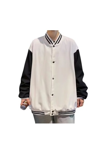 Erkek Beyzbol Tişörtü Beyaz