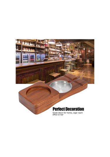 Yifomall Ahşap Viski Ve Puro Tepsisi - Şık Bar Aksesuarı, Ev Ofis Dekoru, Hediye Seçeneği