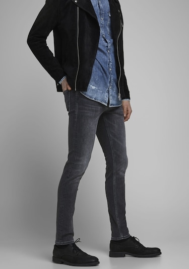 Jack & Jones Slim Fit Düşük Bel Siyah Erkek Kot Pantolon 12159030 Siyah