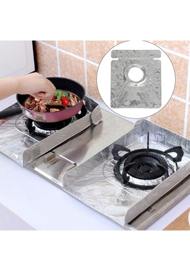 Sones 2 Adet Gazlı Ocak Koruyucu Folyo Isıya Dayanıklı Kir Önleyici Astar Temizlik Mutfak Aletleri Matı