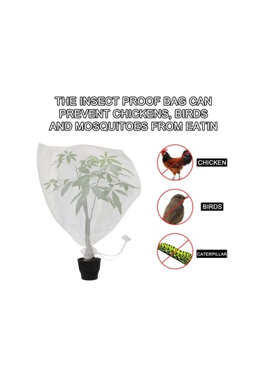 Yifomall 5 Adet 300x250 Mm Nedenli Bitki Koruma Kılıfı - Hava Geçirgen, Işık Geçirgen, Haşere Ve Kuş Engeli, Kolay Sabitleme İpi