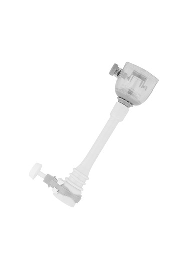 Yaozixa Abs Materyal Su Kaybını Azaltıcı, 360 Döner Esnek Boru, 2 Tip Sprey, Gri 18cm Musluk Uzatıcı