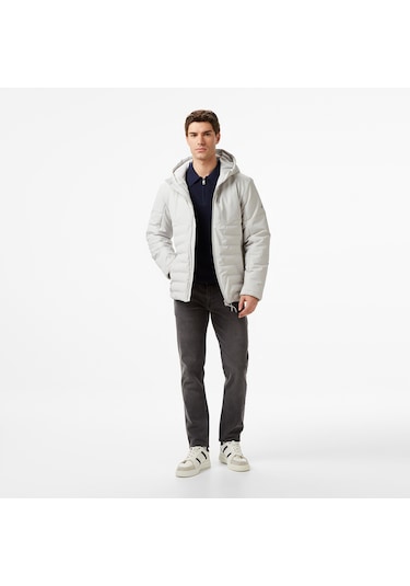 Nautica Erkek Gri Regular Fit Mont Düz J57027t Gri