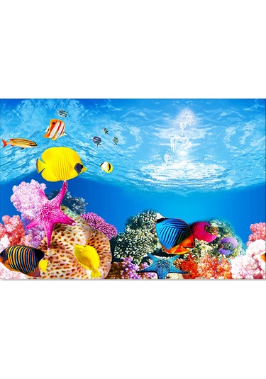 Xiyyadms 3b Akvaryum Arka Plan Duvar Kağıdı - 30x52cm Boyutunda Film Kağıdından Yapılmış A Modeli