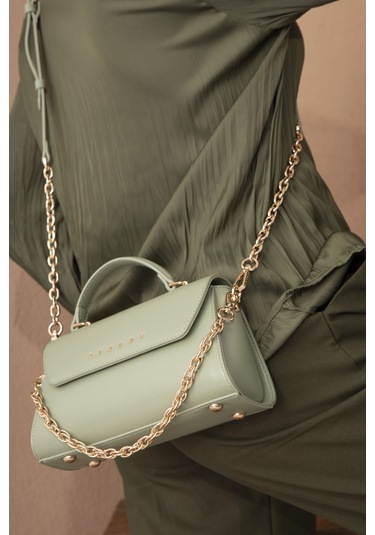 Kadın Sly Kırınkıl El Çantası - Yeşil Yeşil