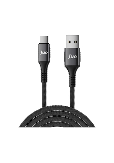 Juo JCB661-B 66w Usb-a To Type-c Örgülü Hızlı Şarj Ve Data Kablosu 1 Metre