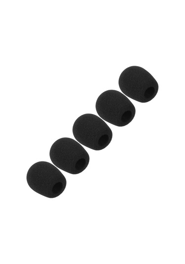 Xiyyadms Siyah Mini Mikrofon Köpük Koruyucu D Tipi: 40mm Yükseklik, 40mm Dış Çap, 14mm İç Çap - 5 Adet, Ses Kalitesini Artırır, Gürültüyü Azaltır