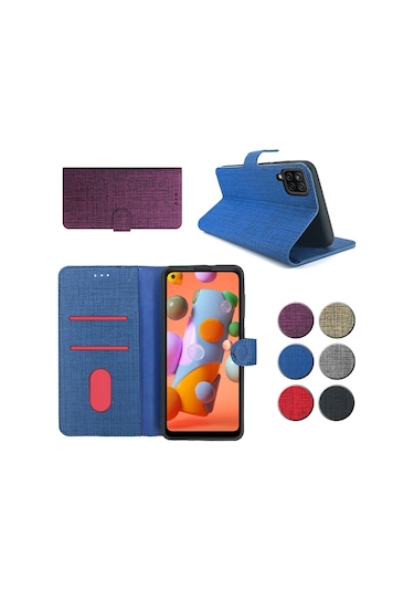 Huawei P40 Lite Kilif Fitcase Fabric Kapakli Cüzdanli 438058952