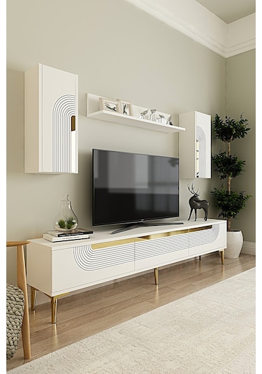 Tvr1803bg - Meyra Tvr180 Ünitesi Takım Beyaz-gold 180cm Beyaz-gold